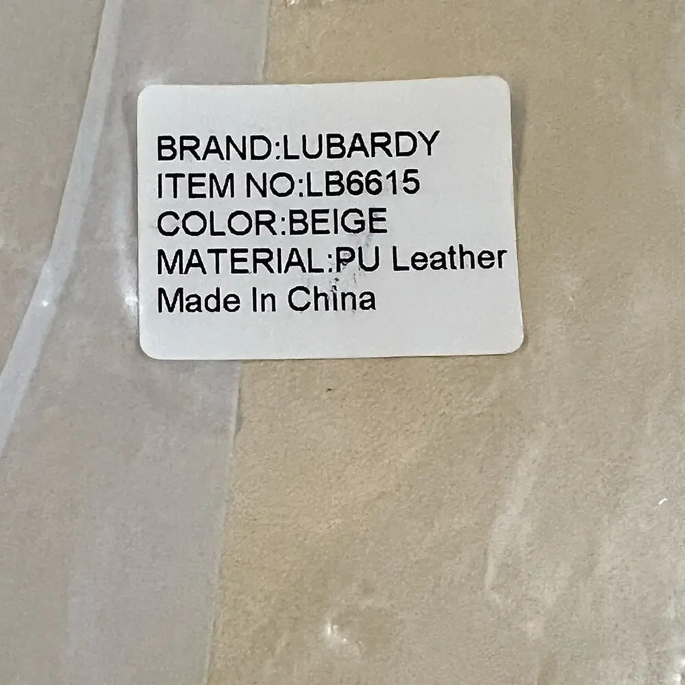 Lubardy Laptop Bag Beige Leather LB6615 NWT